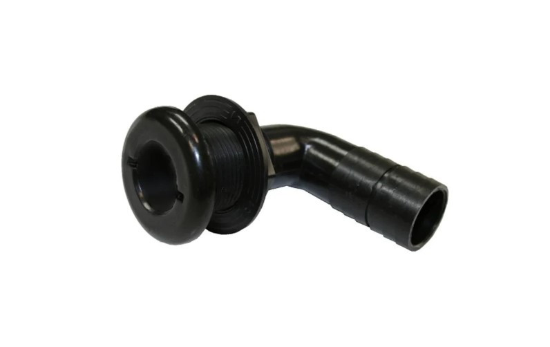 T.H. Marine 1-1/8 90 Deg Threaded Th-Hull Th-1290T-Dp