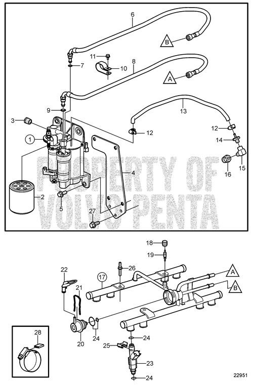 Volvo Penta Fuel Hose 3861370