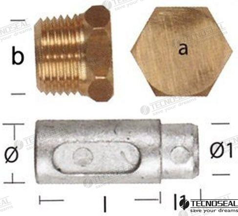 Recambios Marinos Anode Lombardini W/Tap Ten02350T
