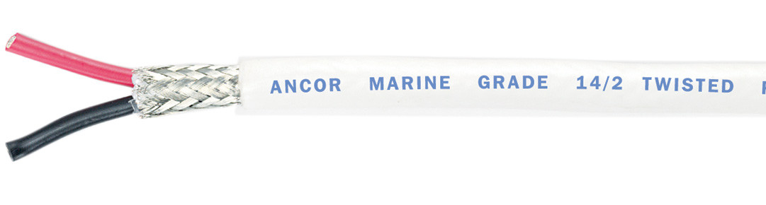 Marinco/Ancor Marine 250' 14/2 White Twisted/Shield 141425