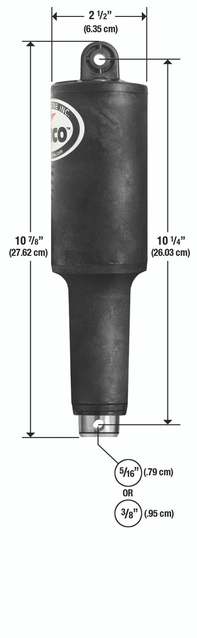 Lenco 2 1/4in Stroke XDS Actuator 5/16in x 3/8in 12v