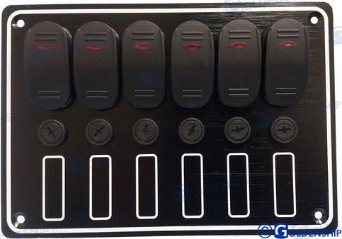Recambios Marinos 6 Gang Waterproof Switch Panel Gs11195