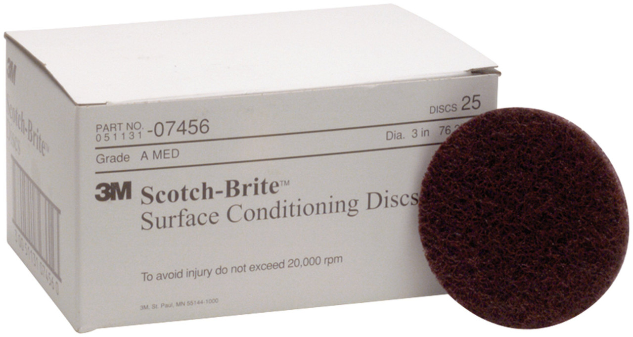 3M Center 3"Xnh Medium Scotch-Brite R 7000120659