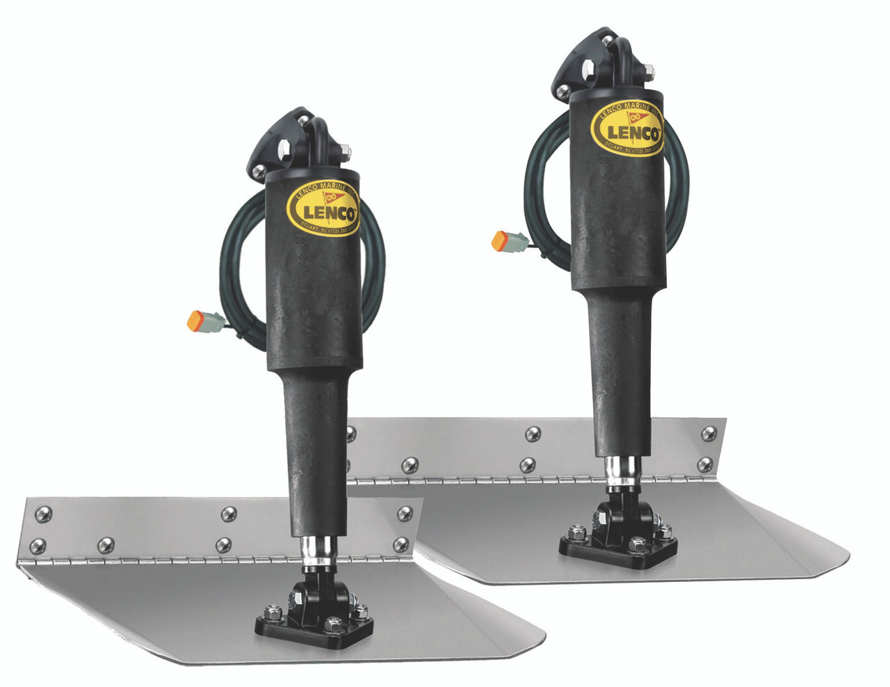 Lenco 9inx9in Standard Mount Trim Tab Kit 12v Requires Switch