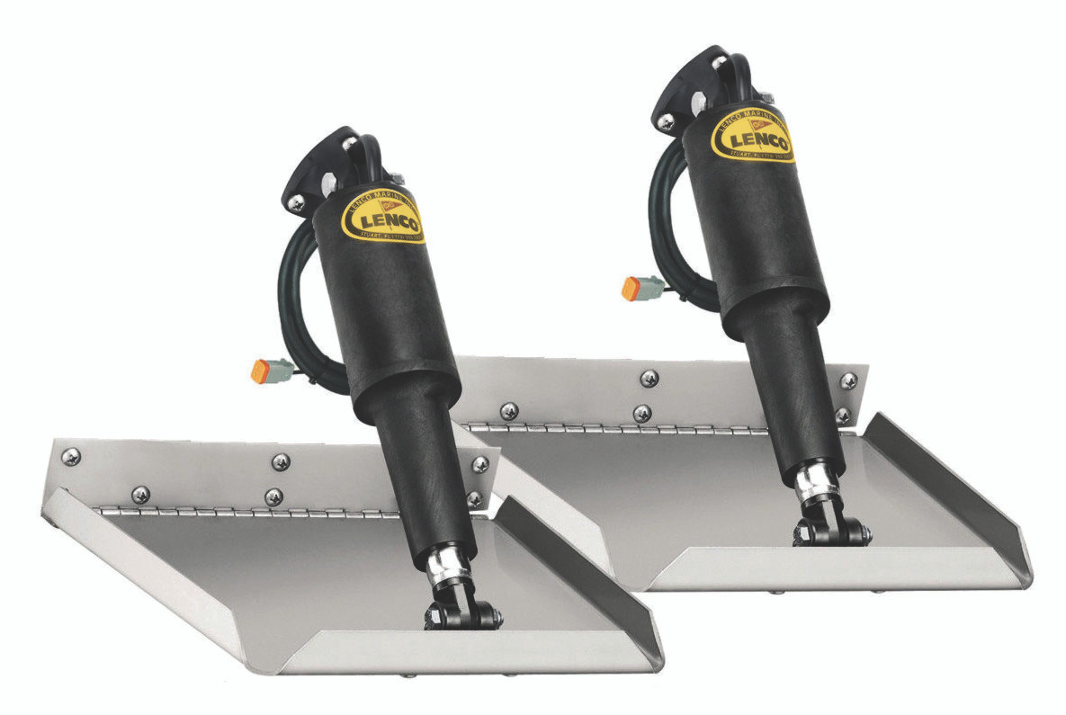 Lenco 9inx12in Edge Mount Trim Tab Kit 12v Requires Switch