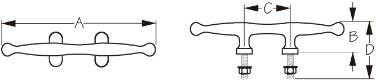 Sea-Dog Line Open Base Clt 6 Rng Std Mnt 041666-1