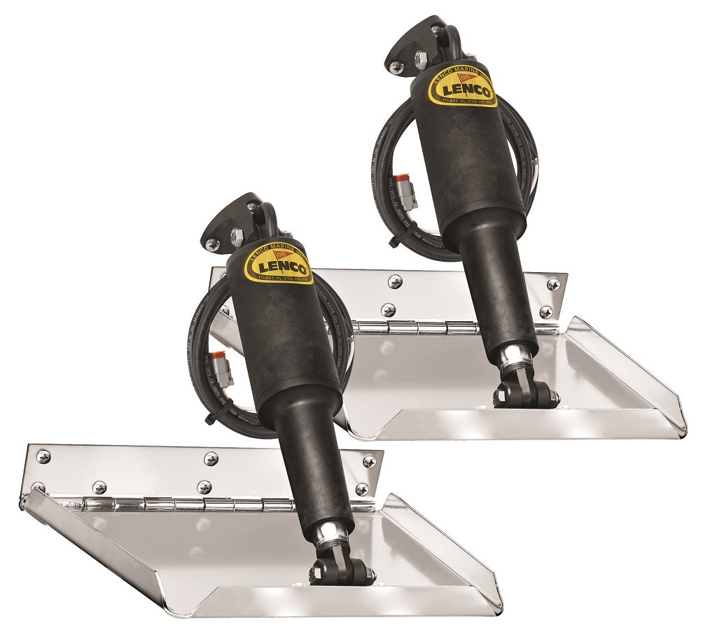 Lenco 16inx12in Performance Trim Tab Kit 12v Requires Switch