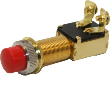 Sea-Dog Line 20A Horn Button With Red Cap 420428R-1