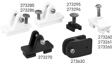 Sea-Dog Line Nylon .85 Track Slide Lock Wht 273296-1