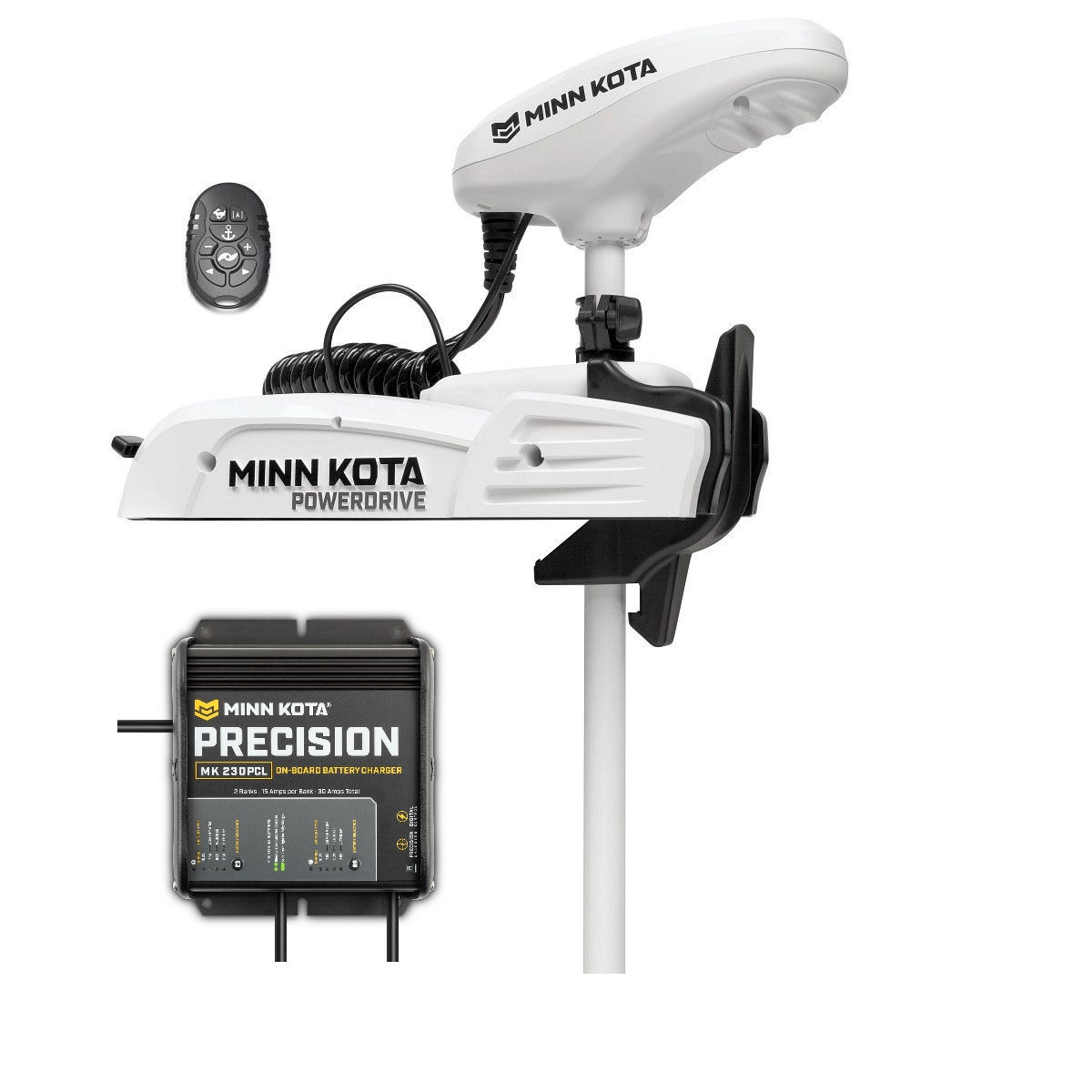Minn Kota Riptide Powerdrive 55 54in Shaft with Micro Remot with MK230PCL Charger