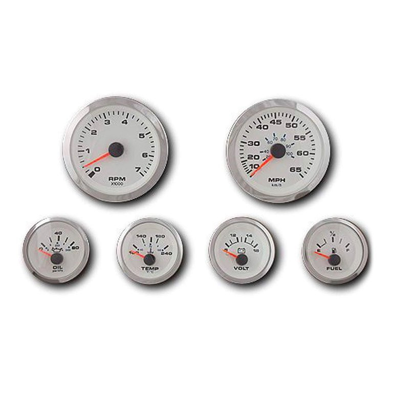 Dometic 6 Gauge Set_White Premier Pro 67654P