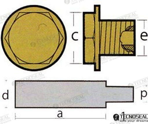 Recambios Marinos Anode Nanni Mercedes C/Tap Ten02100T