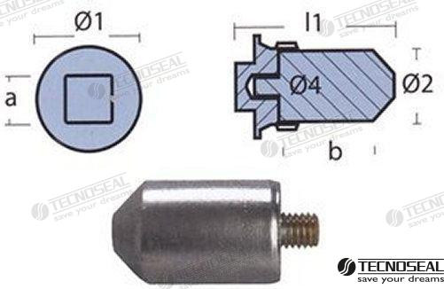 Recambios Marinos Rod For Cooler Volvo Ten00716