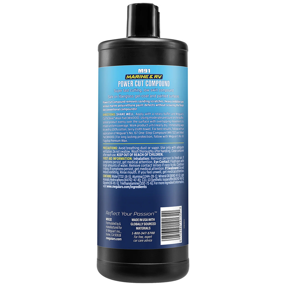 Meguiar's #91 Marine\/RV Pro Grade Power Cut Compound - 32oz [M9132]