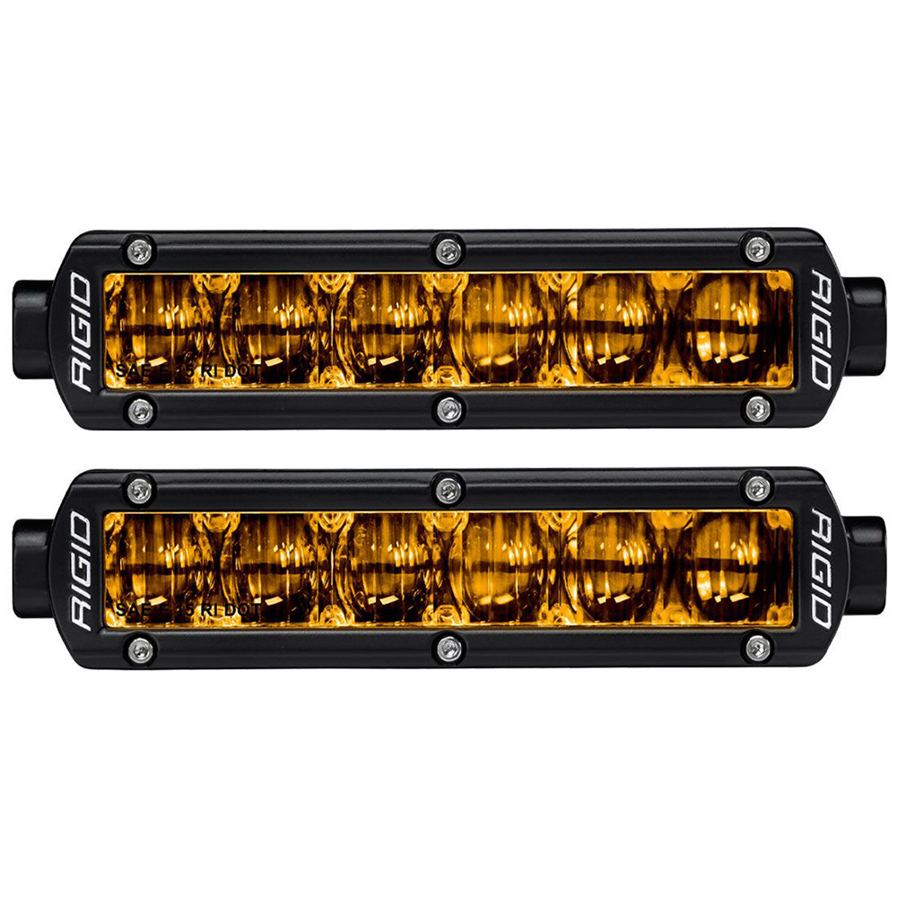 RIGID Industries 6" SR-Series SAE Compliant Fog Light - Black w\/Yellow Light [906704]