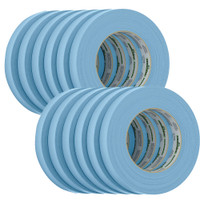 FrogTape CP 250 Medium-High Adhesion Masking Tape - 18MM x 55M x 12-Pack - Light Blue - Rated f/250&deg;F