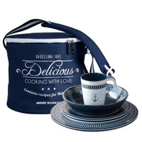 Marine Business Melamine Tableware &amp; Basket - SAILOR SOUL - Set of 16