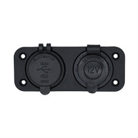 Bluewater Dual USB/USB-C 12V Combo Receptacle w/Plate