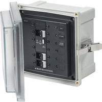 Blue Sea 3122 - SMS Panel Enclosure w/ELCI (16A) &amp; 2 Branch (8A) - 230V AC