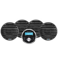 Aquatic AV Economy Gauge Stereo/Speakers Kit - Black