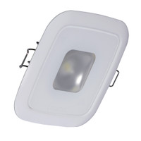 Lumitec Square Mirage Down Light - White Dimming, Red/Blue Non-Dimming - White Bezel