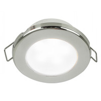 Hella Marine EuroLED 75 3" Round Spring Mount Down Light - White LED - Stainless Steel Rim - 24V