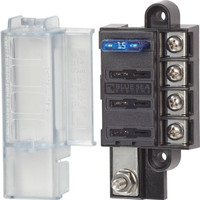 Blue Sea 5045 4-Circuit Fuse Block ST ATO/ATC with Cover