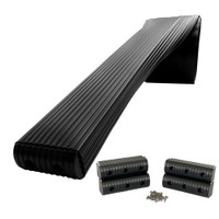 Caliber BunkWrap Kit - Black 24' x 2" x 6" Roll + 4 Caps + HRDW Roll + 4 Endcaps &amp; Stainless Steel Hardware
