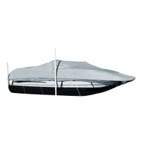 Carver Sun-DURA&reg; Styled-to-Fit Boat Cover f/25.5' Sterndrive Deck Boats w/Walk-Thru Windshield - Grey