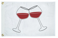 Lippert Components Inc 12X18  Wine Glasses Flag 2020109174