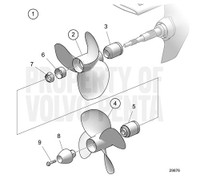 Volvo Penta 'H' Hub Small Bore 22754757