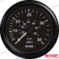 Recambios Marinos Speedometer 0/35 Mph Black Recky18204