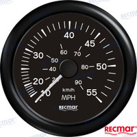 Recambios Marinos Speedometer 0/55 Mph Black Recky18203