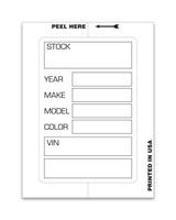 Automotive Service Products Stock Ticket Large White 425