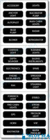 Recambios Marinos Label Kit Dc Pnl Basic Blk Bs8030