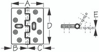 Sea-Dog Line Butt Hng 4-3/4X6 Top Pin 205236C1