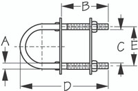 Sea-Dog Line Ss U-Blt 5/32X 1-3/8 Crimped 080243-1