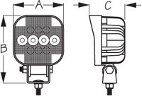 Sea-Dog Line Led Sq Spot/Fldlht 1300 Lumens 405340-3