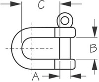 Sea-Dog Line Ss 316 D Shackle 5/16" 147108