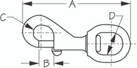 Sea-Dog Line Bronze Swivel Eye Snap 136590-1