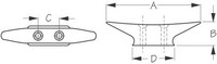 Sea-Dog Line Brass Closed Base Cleat 5" 042105-1