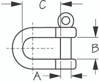 Sea-Dog Line Ss Cast 316 D Shackle - 1/4" 147006-1