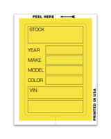 Automotive Service Products Stock Ticket Large Yellow 426