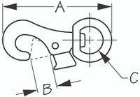 Sea-Dog Line Chrm Znc Bull Nose Snap 148333-1