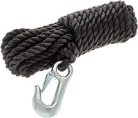 Attwood Marine 3/8"X20' Twisted Pp Black 11739-2