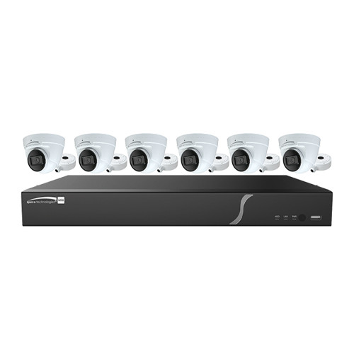 Speco 8 Channel, 2TB Recorder w/6 4MP Turret Cameras