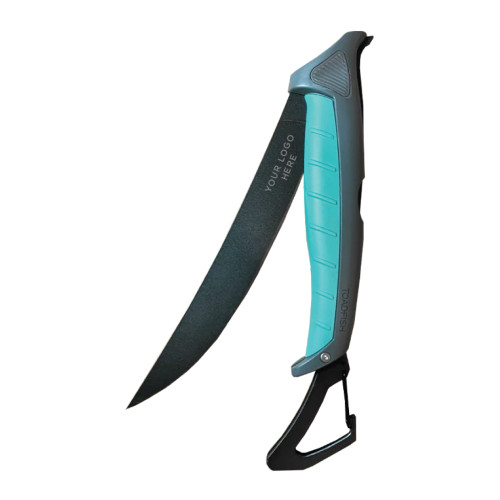 Toadfish Custom Engraved Stowaway Folding Fillet Knife w/Built-In Carabiner - 8.5" (MINIMUM ORDER QUANTITY OF 25)