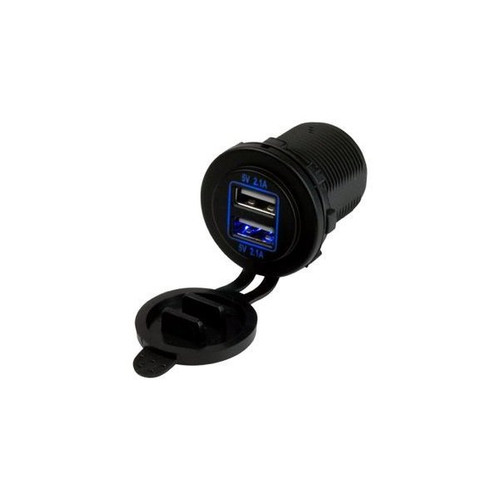 Sea-Dog Line Double Usb Pwr Socket - Red 426504-1