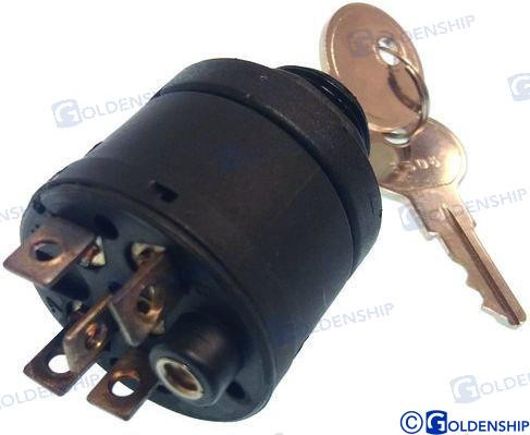 Recambios Marinos Ign Starter Switch 6T-3Pos Gs11157