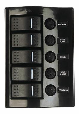 Sea-Dog Line Ny Swch Pnl Vert 5-Swch Wave 425110-1